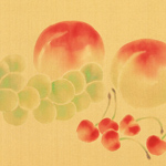 Peach, grape and cherry